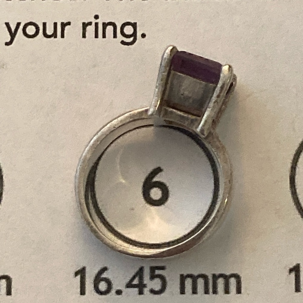Hp Genuine Amethyst And Silver Ring - image 4